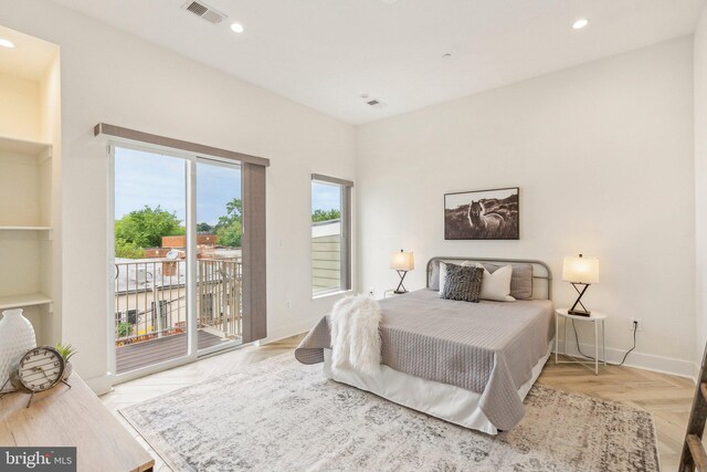 1214 Queen St NE Unit 2, Washington, DC 20002 - bedroom with access to exterior, recessed lighting, and baseboards