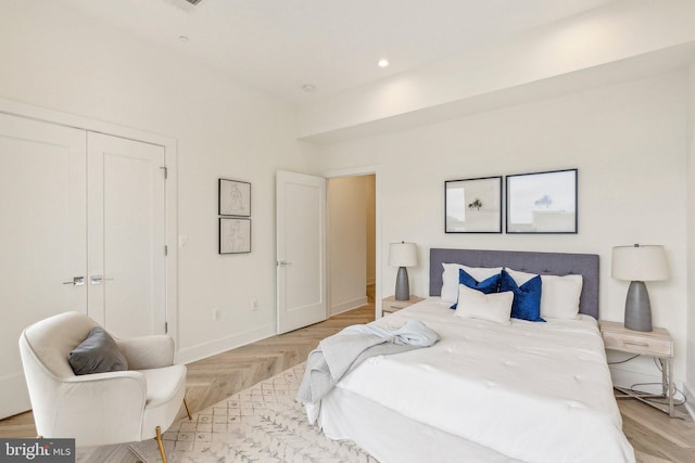 1214 Queen St NE Unit 2, Washington, DC 20002 - bedroom featuring recessed lighting, a closet, and baseboards