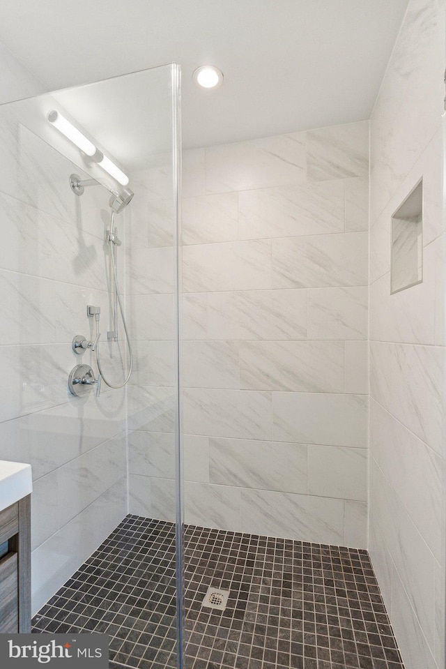 1214 Queen St NE Unit 2, Washington, DC 20002 - full bath with tiled shower and vanity