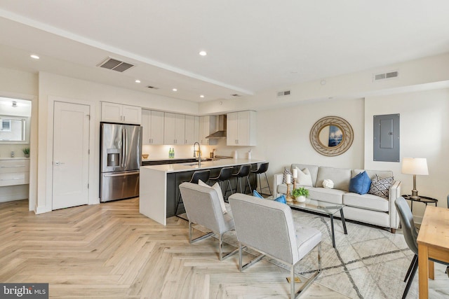 1214 Queen St NE Unit 2, Washington, DC 20002 - living room with electric panel and recessed lighting