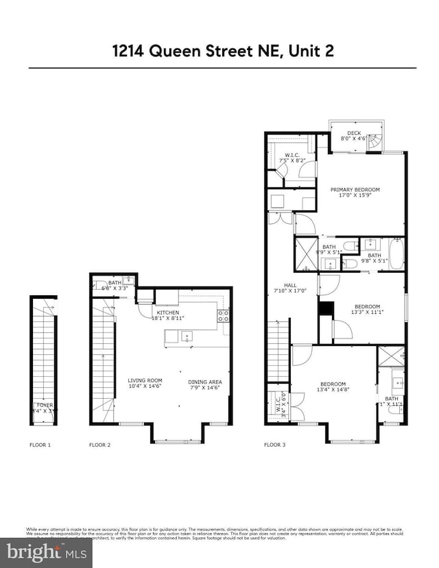 1214 Queen St NE Unit 2, Washington, DC 20002 - floor plan / room layout