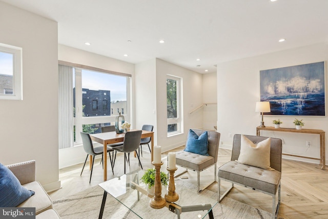 1214 Queen St NE Unit 2, Washington, DC 20002 - living area featuring recessed lighting and baseboards