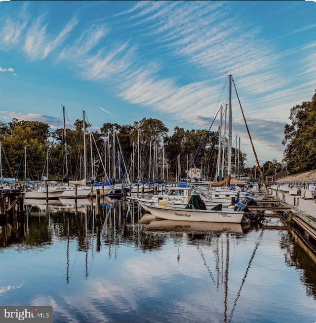 1675 Highland Ter, Saint Leonard, MD 20685 - dock area featuring a water view