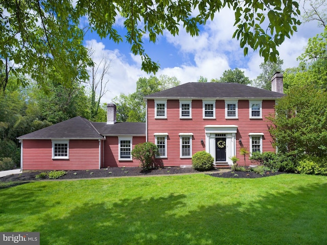 5 Salem Way, Malvern, PA 19355 - colonial house featuring a chimney and a front yard
