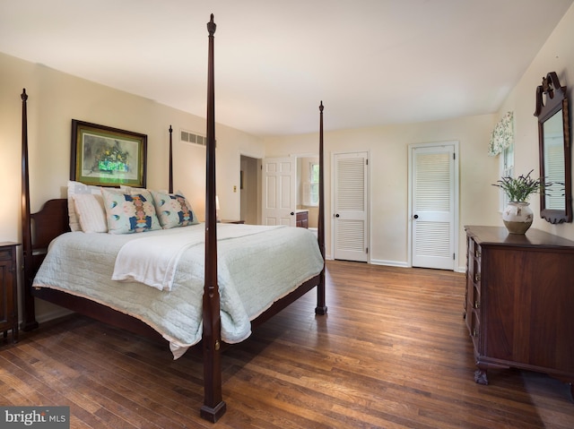 5 Salem Way, Malvern, PA 19355 - bedroom with dark wood-style flooring, multiple closets, and baseboards