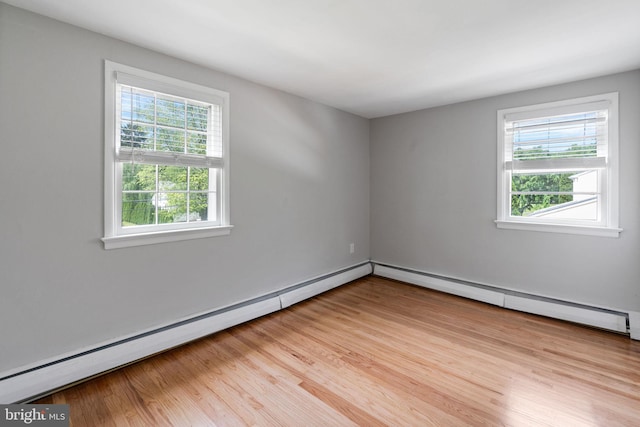 2958 Hannah Ave, Norristown, PA 19401 - spare room featuring baseboard heating and light wood finished floors