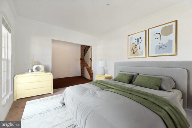 5809 Savannah Dr, Brandywine, MD 20613 - carpeted bedroom featuring crown molding