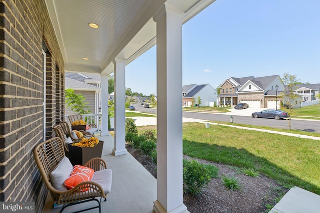 5809 Savannah Dr, Brandywine, MD 20613 - porch with a residential view and a lawn
