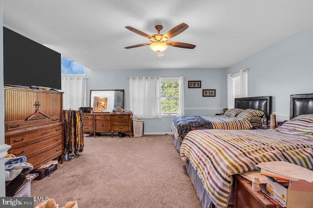 1177 Aster Dr, Toms River, NJ 08753 - bedroom featuring carpet flooring, baseboards, and a ceiling fan