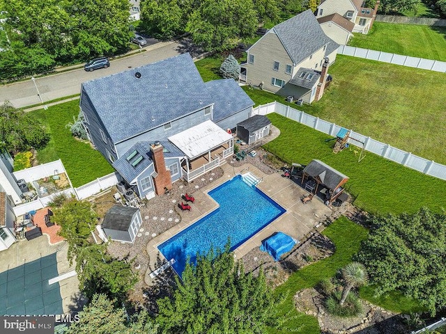 1177 Aster Dr, Toms River, NJ 08753 - bird's eye view of a pool