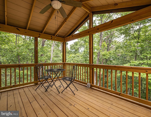 1502 Tomahawk Trl, Winchester, VA 22602 - deck featuring ceiling fan
