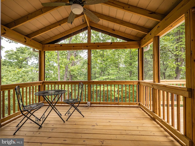 1502 Tomahawk Trl, Winchester, VA 22602 - wooden deck with ceiling fan