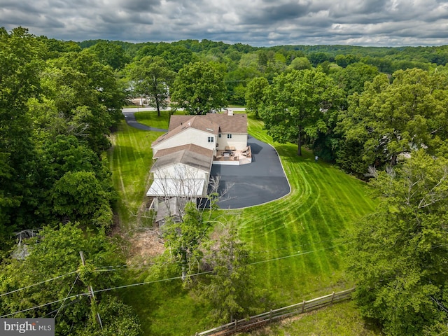 23 Street Rd, Newtown Square, PA 19073 - aerial view of property and surrounding area with a forest