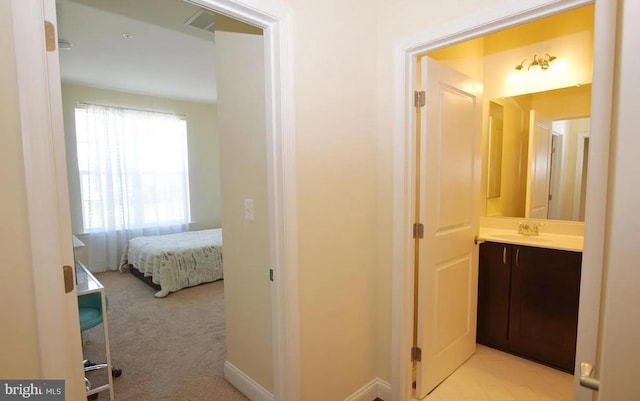 7524 Morris St Unit 5, Fulton, MD 20759 - hall featuring a sink and light colored carpet