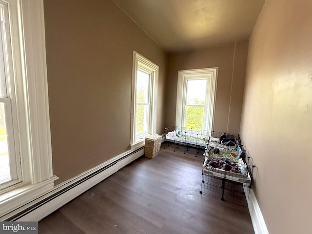726 E Main St, Lock Haven, PA 17745 - interior space featuring a baseboard radiator and wood finished floors