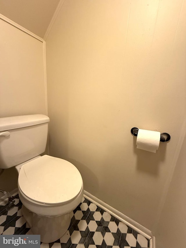 726 E Main St, Lock Haven, PA 17745 - bathroom with tile patterned floors and crown molding