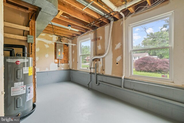 7102 Walnut Ave, Baltimore, MD 21208 - basement with electric water heater and electric panel