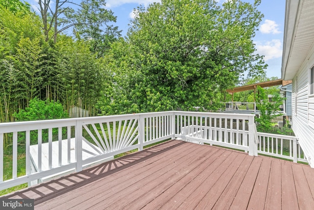 7102 Walnut Ave, Baltimore, MD 21208 - view of wooden deck