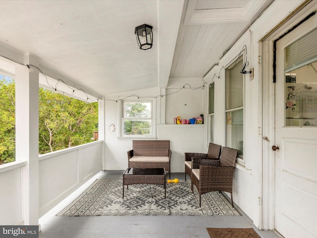 250 E E Main St, Waynesboro, PA 17268 - sunroom with vaulted ceiling and concrete flooring
