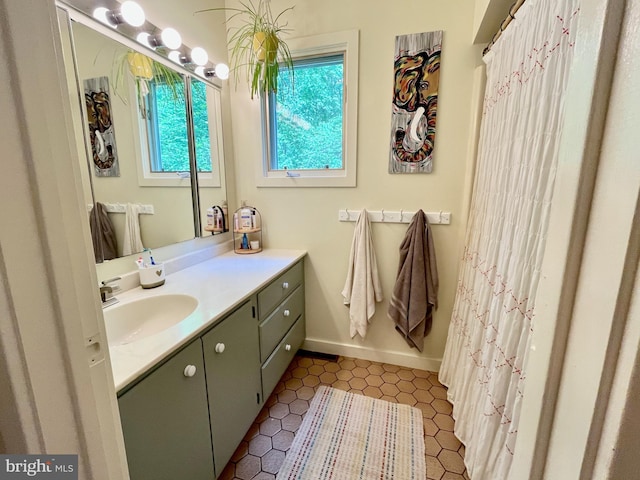212 Haag Rd, Reading, PA 19606 - bathroom with vanity, tile patterned flooring, and baseboards