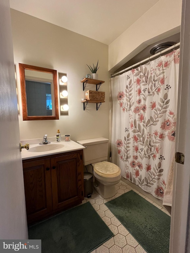 212 Haag Rd, Reading, PA 19606 - full bath with toilet, vanity, and a shower with shower curtain