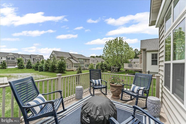 1009 James Walter Way, Kennett Square, PA 19348 - deck featuring a residential view and a lawn