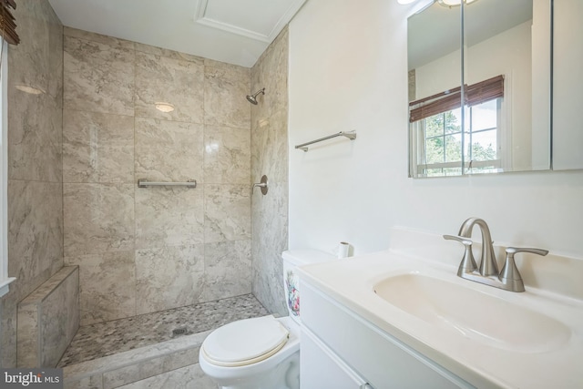 8361 Luce Ct, Springfield, VA 22153 - bathroom with a tile shower and vanity