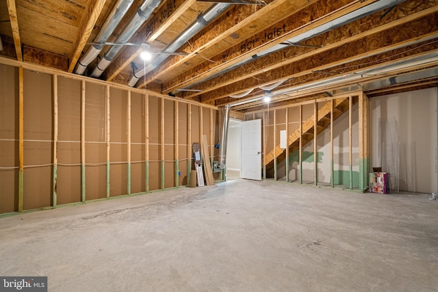141 Patchwork Dr, Stephenson, VA 22656 - unfinished basement featuring stairs