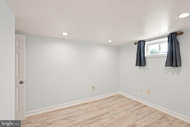 7434 Dickenson St, Springfield, VA 22150 - unfurnished room featuring light wood-style flooring, baseboards, and recessed lighting