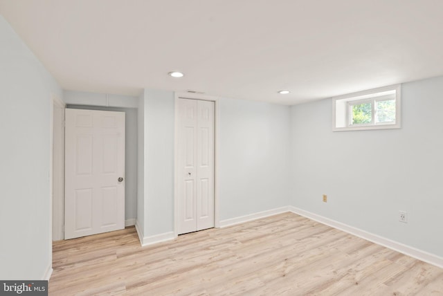 7434 Dickenson St, Springfield, VA 22150 - below grade area featuring wood finished floors, baseboards, and recessed lighting