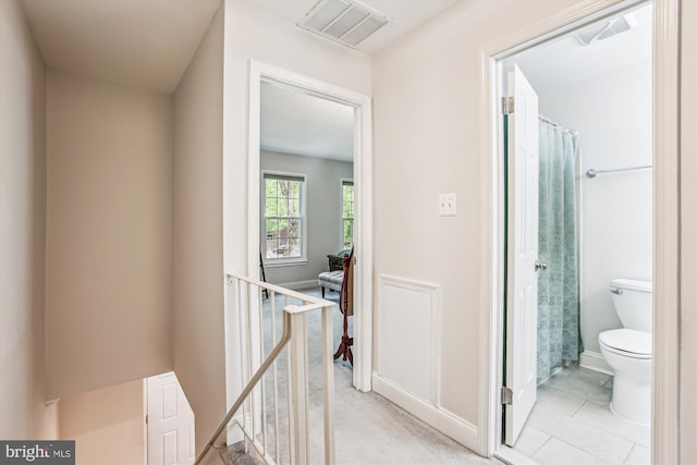 11910 Saint Johnsbury Ct, Reston, VA 20191 - hall featuring an upstairs landing and baseboards