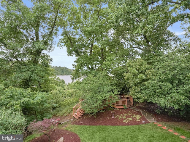 1316 Swan Harbour Rd, Fort Washington, MD 20744 - view of yard with a wooden deck