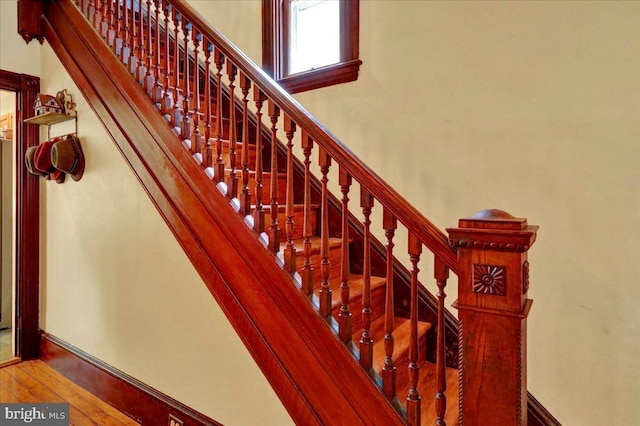 315 Nevin St, Lancaster, PA 17603 - stairs featuring hardwood / wood-style floors