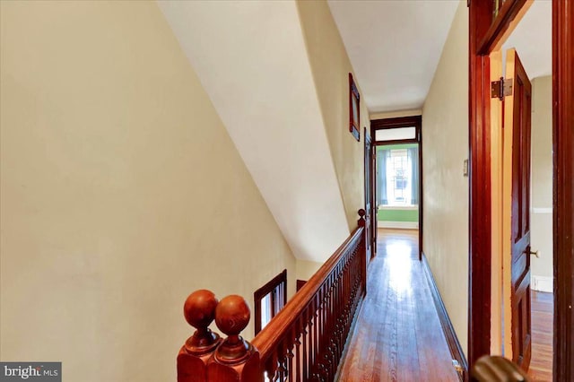 315 Nevin St, Lancaster, PA 17603 - hall with an upstairs landing, wood finished floors, and baseboards