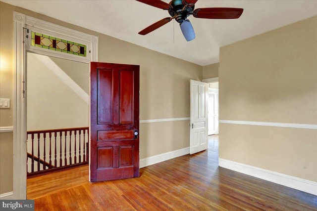 315 Nevin St, Lancaster, PA 17603 - spare room with wood finished floors, a ceiling fan, and baseboards