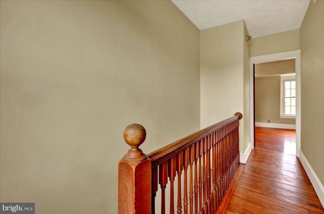 315 Nevin St, Lancaster, PA 17603 - corridor with an upstairs landing, baseboards, and wood finished floors