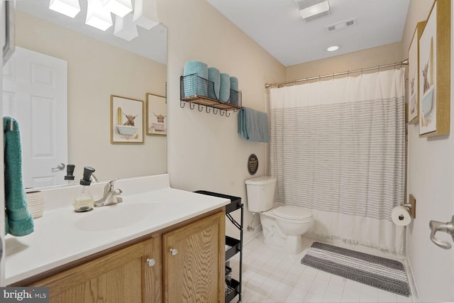 5040 Hummingbird Ln, Warrenton, VA 20187 - bathroom with toilet, vanity, and tile patterned flooring