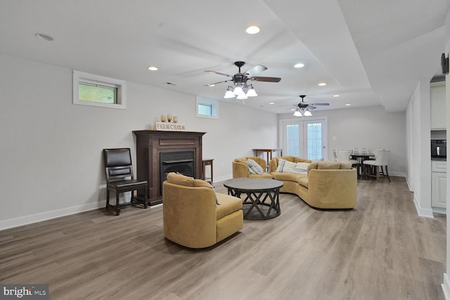 5040 Hummingbird Ln, Warrenton, VA 20187 - living room with a fireplace, plenty of natural light, recessed lighting, and baseboards