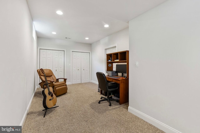 11 Woods Edge Rd, West Chester, PA 19382 - office with baseboards, carpet flooring, and recessed lighting