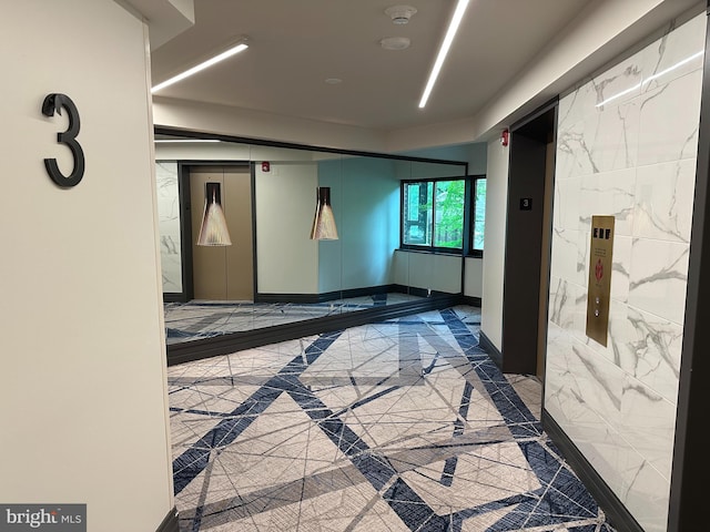 1600 N Oak St Unit 324, Arlington, VA 22209 - unfurnished room with marble finish floors and a smoke detector
