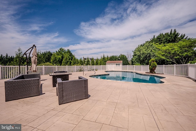 143 Bakerfield Dr, Middletown, DE 19709 - view of pool with a patio area and an outdoor structure
