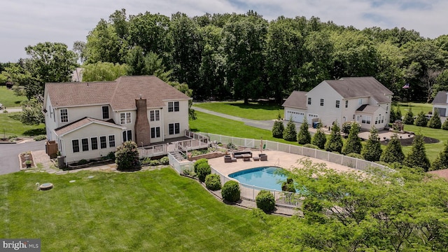 143 Bakerfield Dr, Middletown, DE 19709 - aerial view of property and surrounding area featuring a pool