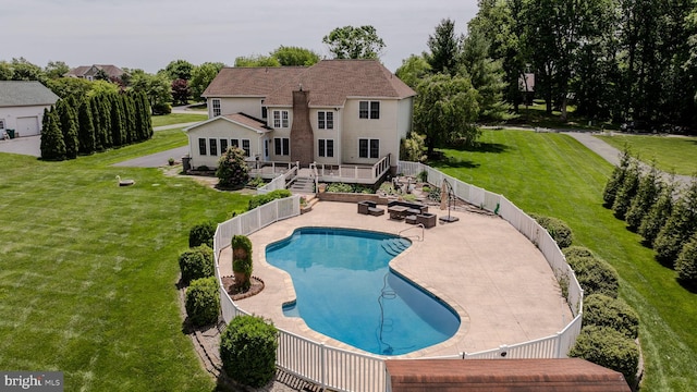143 Bakerfield Dr, Middletown, DE 19709 - view of pool featuring a patio area, a deck, and stairway