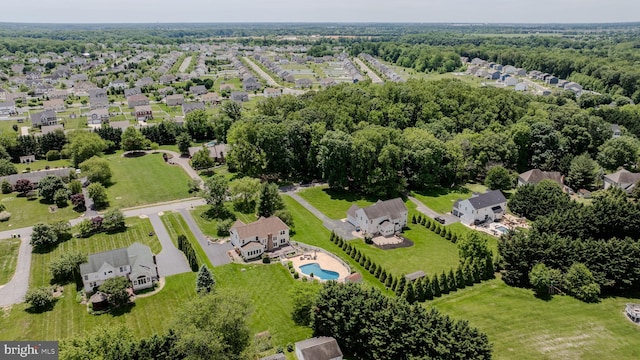 143 Bakerfield Dr, Middletown, DE 19709 - aerial perspective of suburban area featuring a pool area