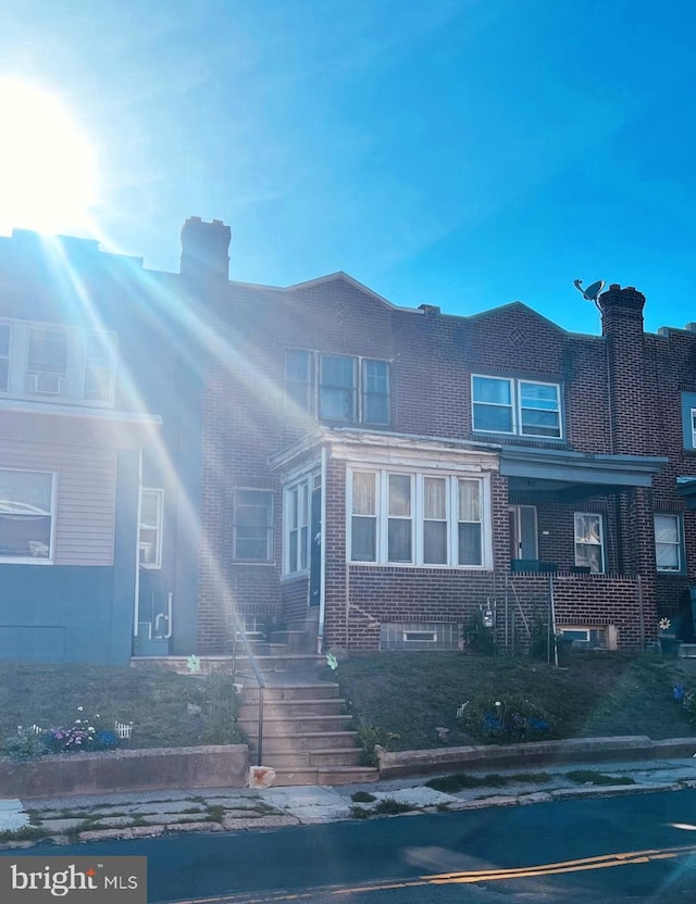 6024 E Wister St, Philadelphia, PA 19138 - view of front of house with brick siding and stairway