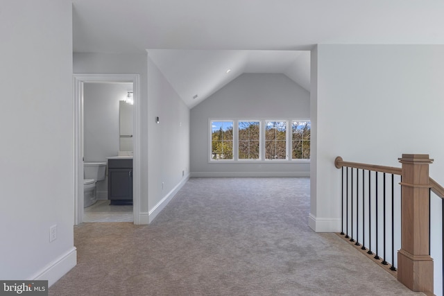 629 S Orange St, Media, PA 19063 - bonus room with carpet flooring, baseboards, and lofted ceiling