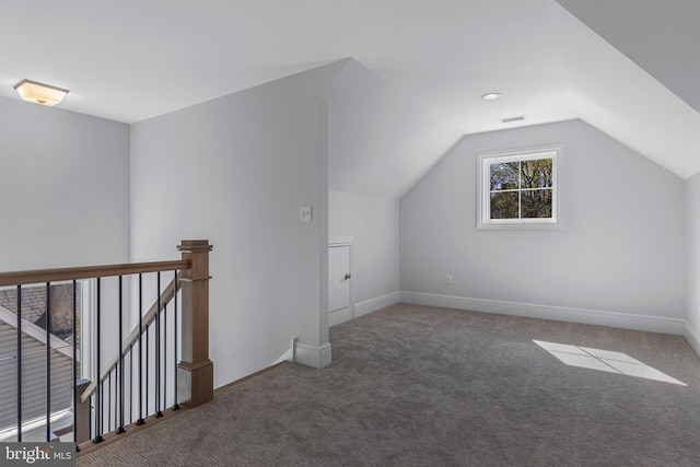629 S Orange St, Media, PA 19063 - additional living space featuring lofted ceiling, carpet, and baseboards