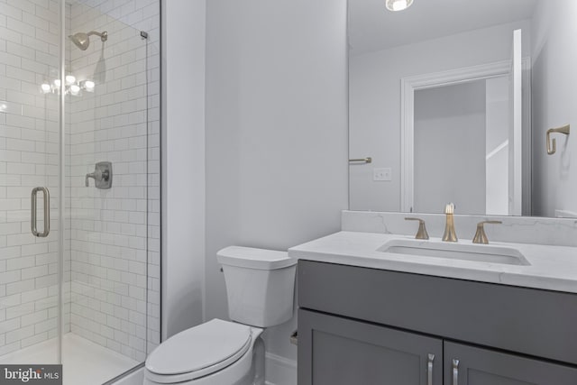 629 S Orange St, Media, PA 19063 - bathroom with toilet, vanity, and a stall shower