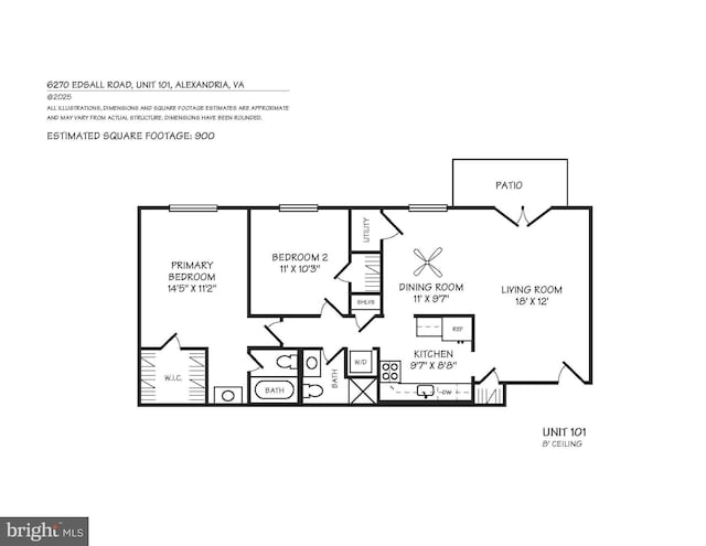 6270 Edsall Rd Unit 101, Alexandria, VA 22312 - floor plan / room layout