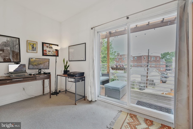 961 Randolph St NW Unit 3, Washington, DC 20011 - doorway to outside featuring carpet floors and a desk